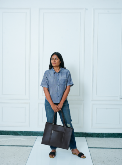 Blue stripped Mid Length Shirt