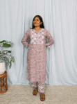 Floral Print Cotton Kurta Set
