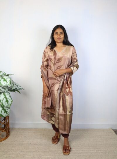 Light brown Printed Kurta Set