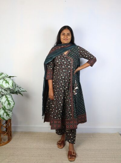 Seaweed Green Anarkali Kurta Set