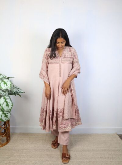 Light Pink Anarkali Kurta Set